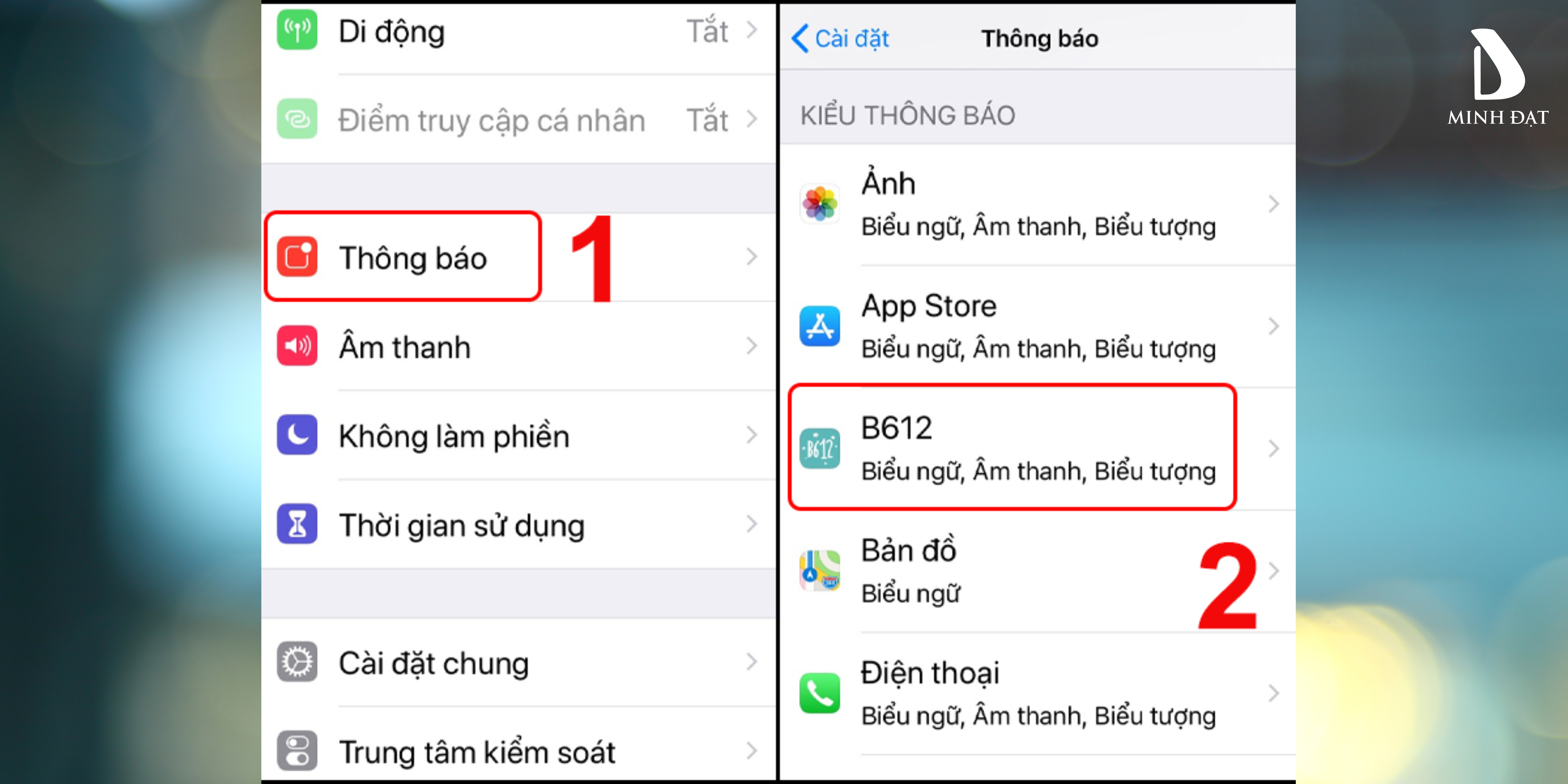 Cách tắt thông báo ứng dụng iPhone