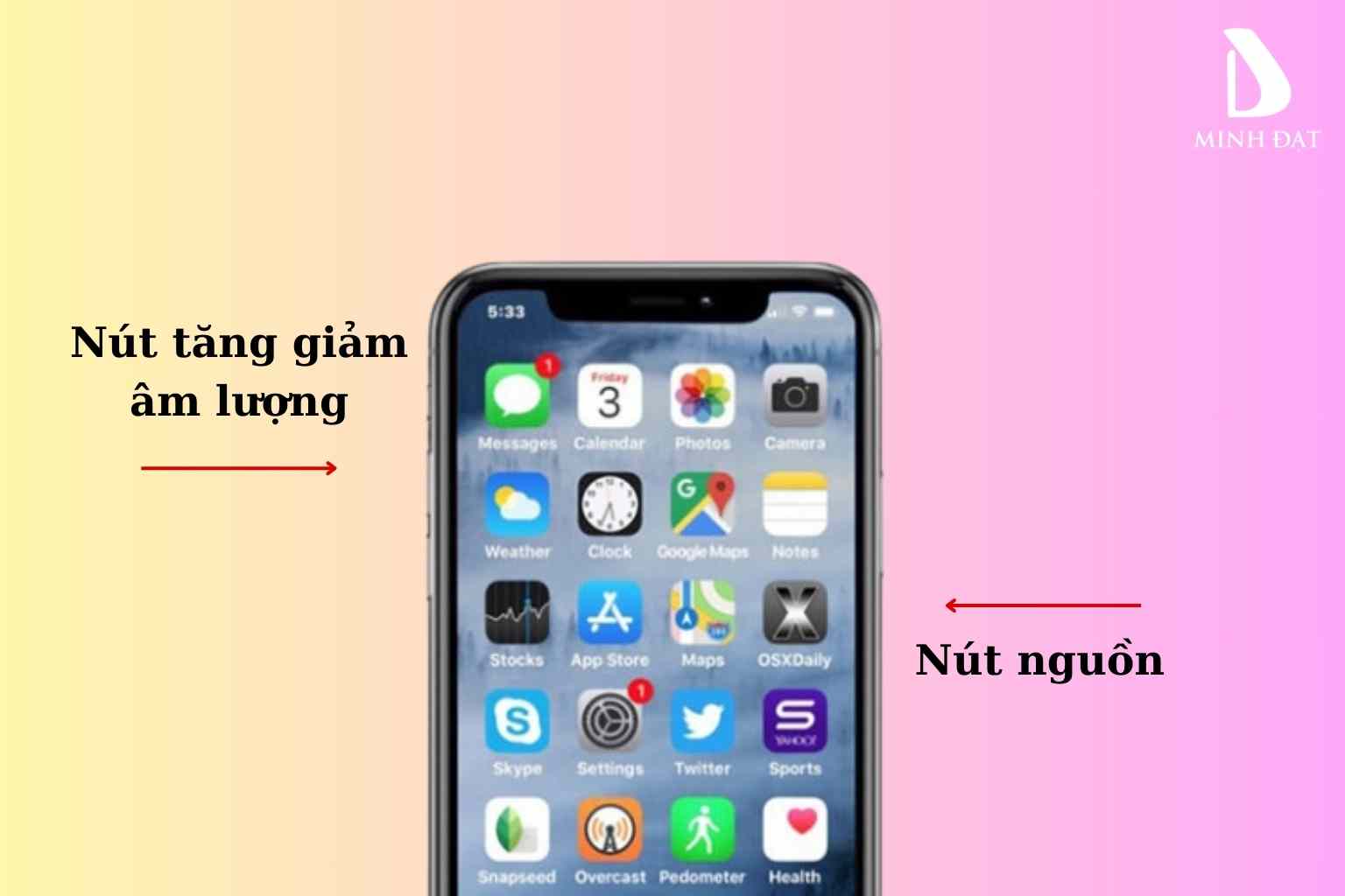 Chụp màn hình iPhone 11 bằng phím vật lý