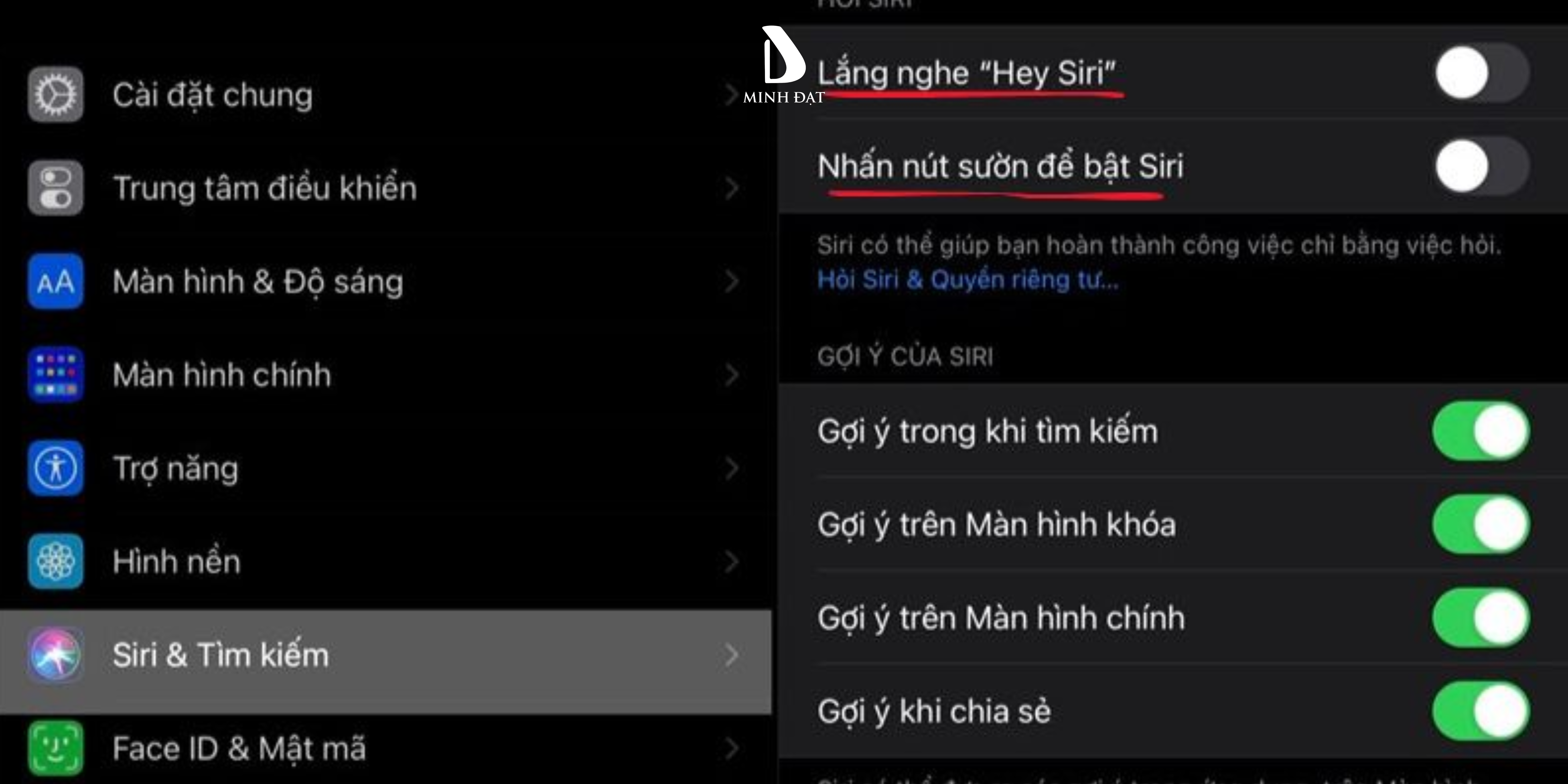 Cách tắt tính năng Siri