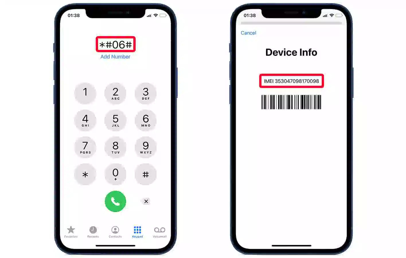 iPhone bị mất IMEI