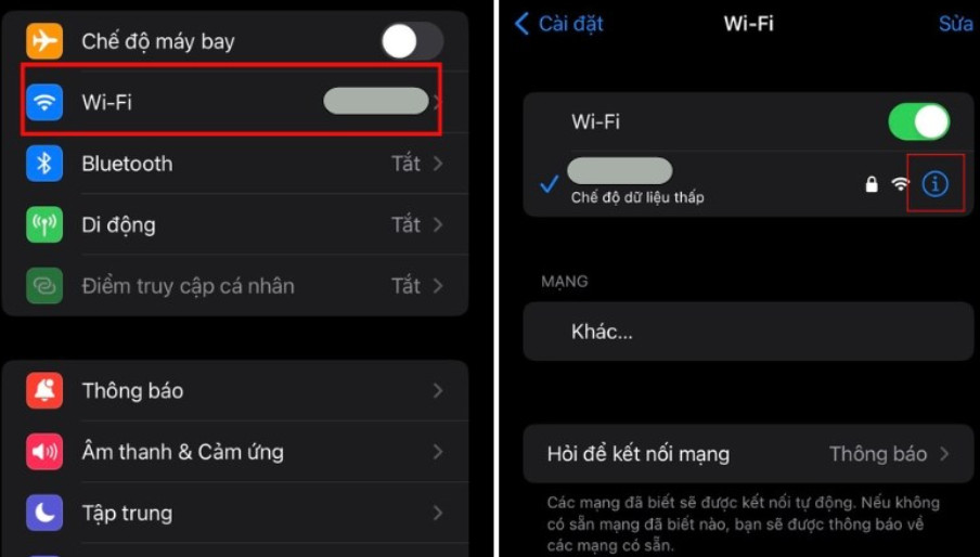 iPhone không kết nối Wifi