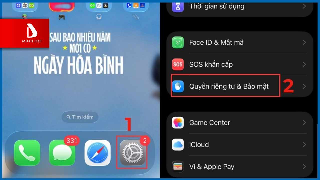 Tắt "Vị Trí Quan Trọng" (Bảo Mật Riêng Tư)
