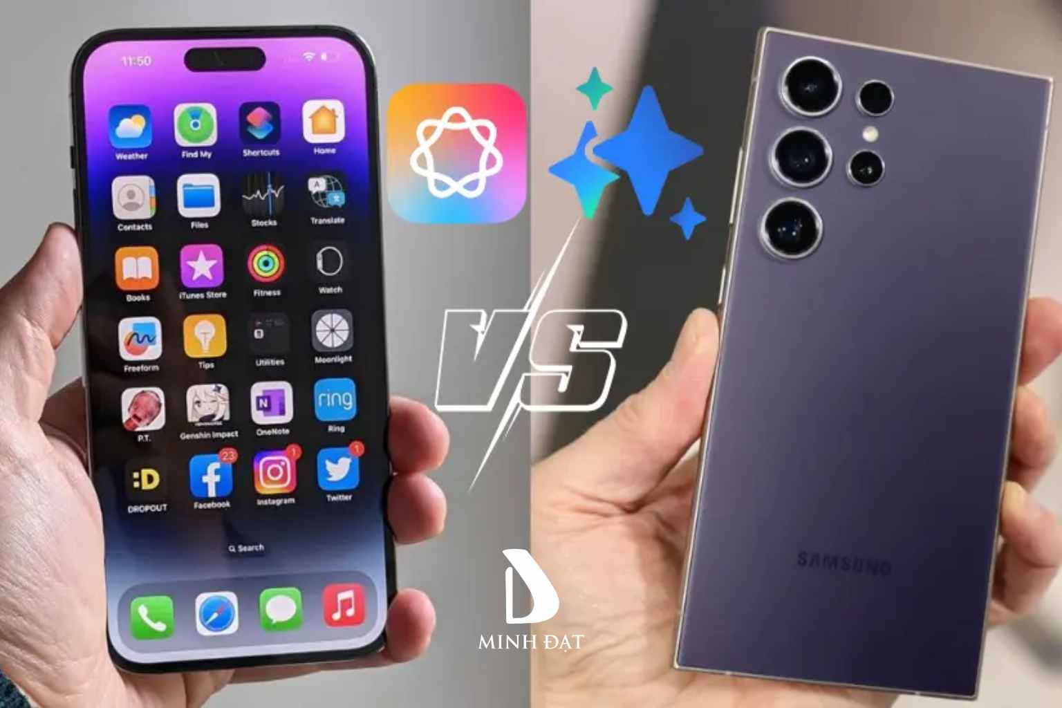 So sánh tính năng AI iPhone 16 Pro Max và Galaxy S25 Ultra