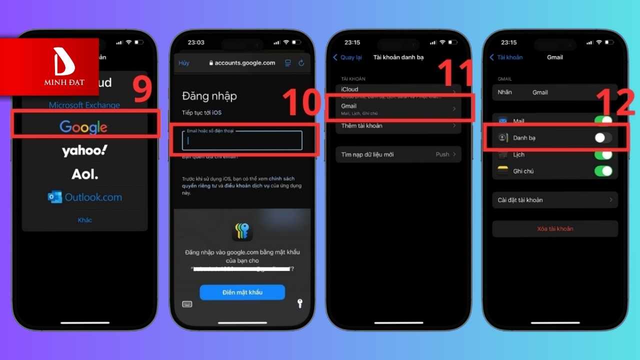 Cách đồng bộ danh bạ từ realme sang iPhone bằng Google
