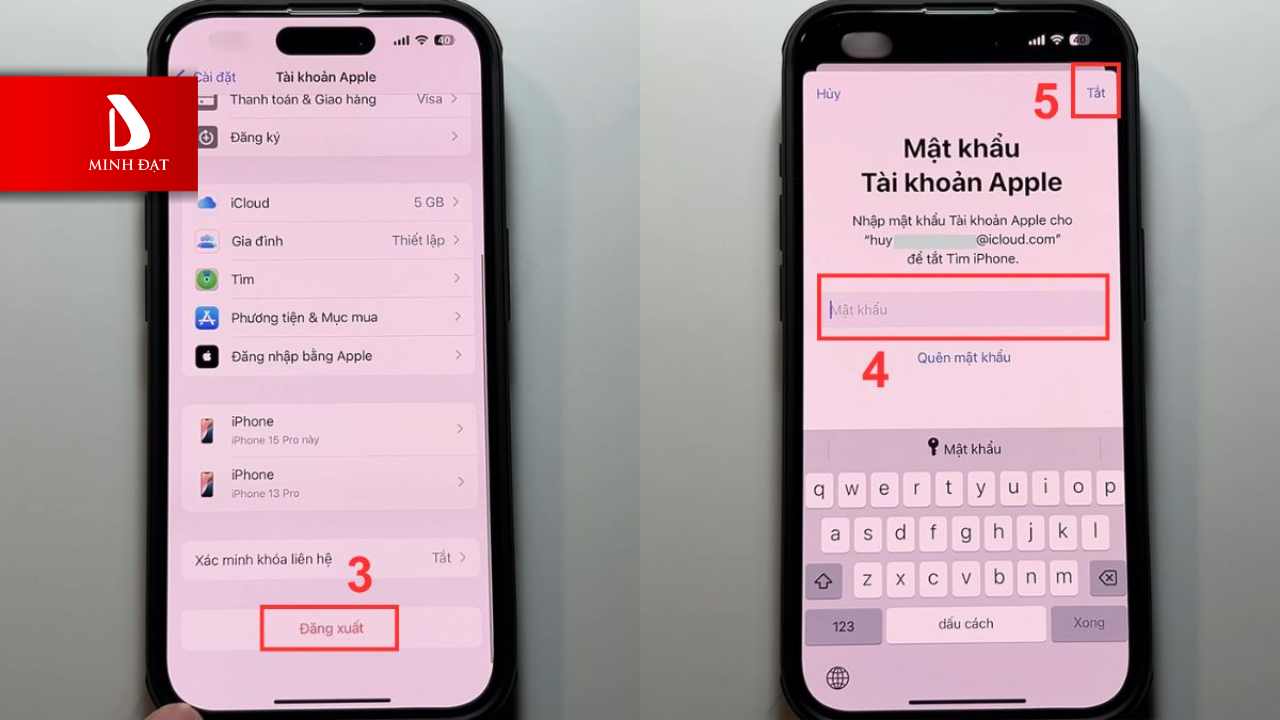 Xóa ID Apple Khi Bạn Biết Mật Khẩu