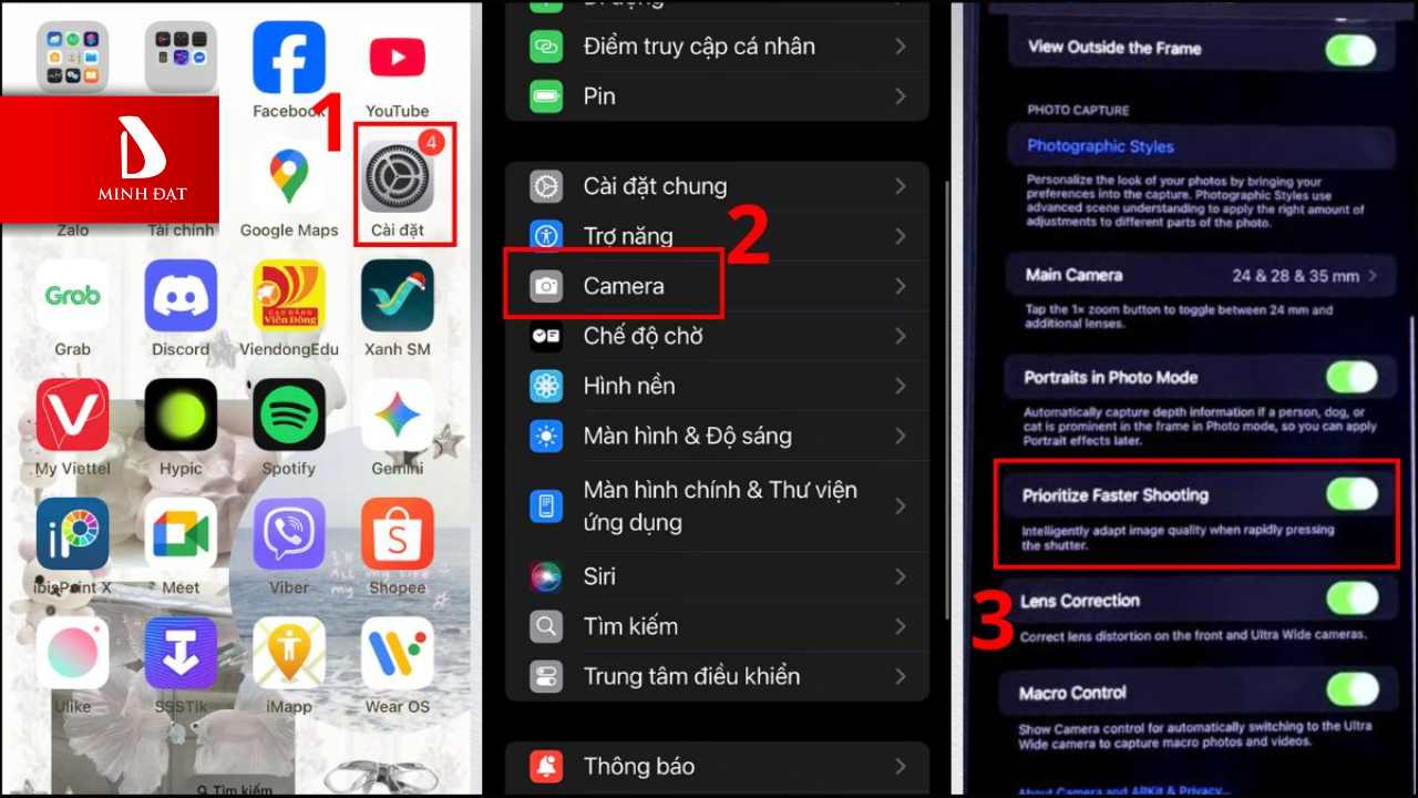 Cài đặt Ưu Tiên Chụp Nhanh (Prioritize Faster Shooting)