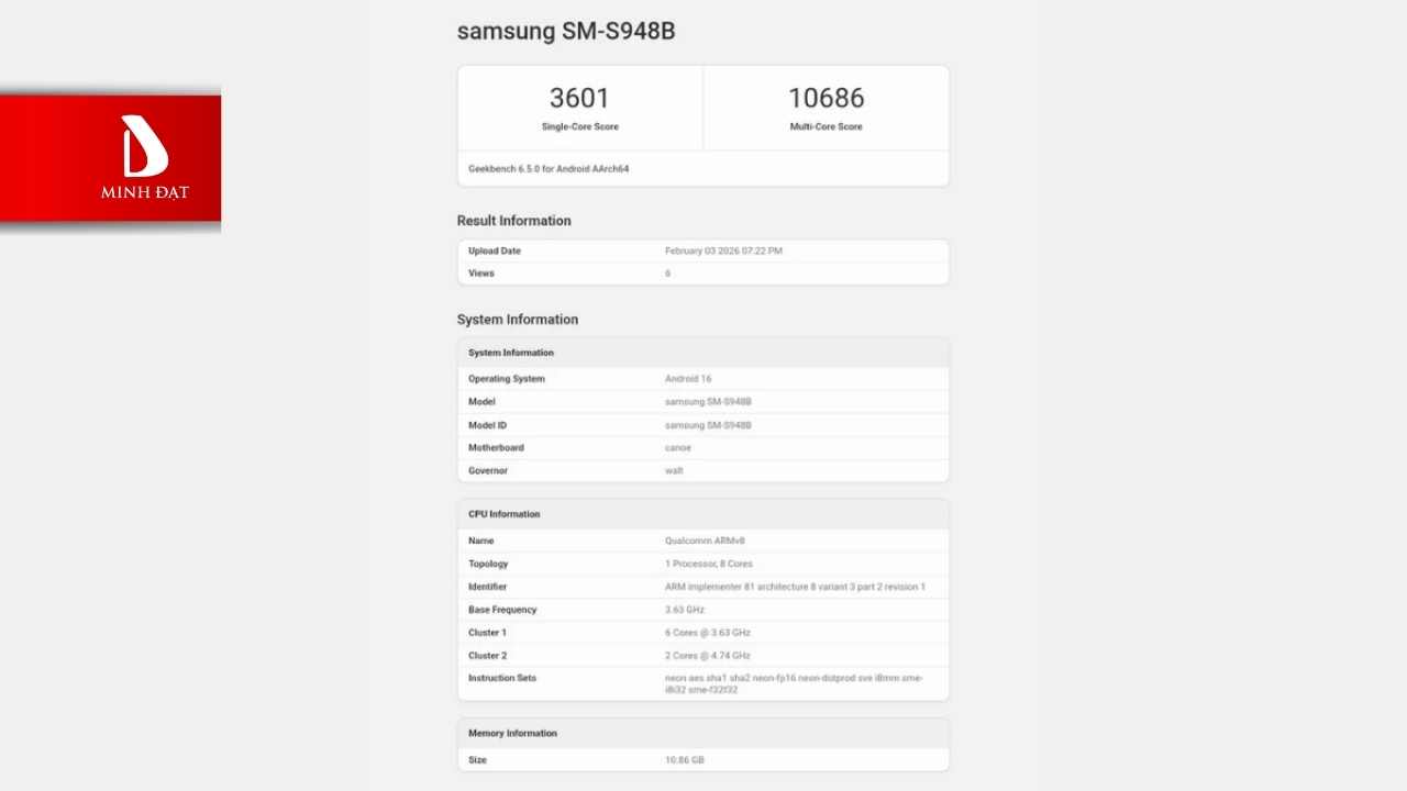Galaxy S26 Ultra sở hữu điểm Geekbench Vượt mặt Chip A19 Pro