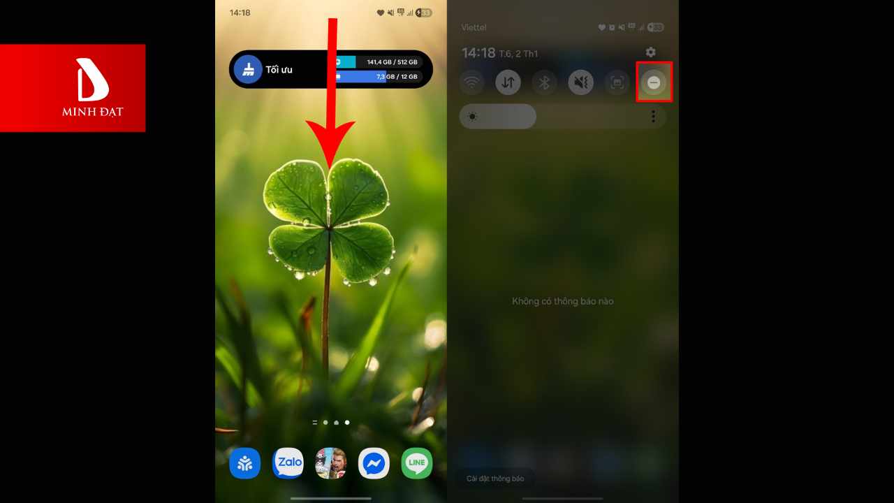 5 Cách Khắc Phục Lỗi Zalo Không Hiện Bong Bóng Chat - Tắt chế độ không làm phiền
