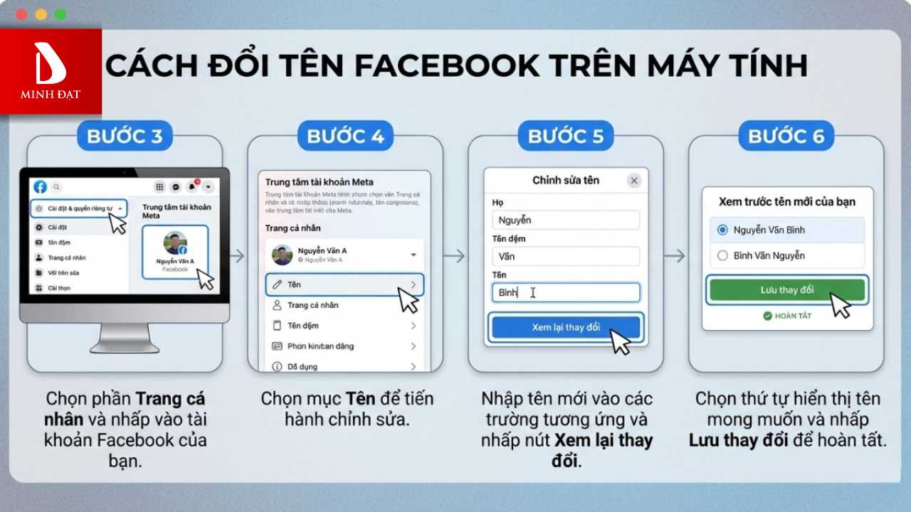 Cách Đổi Tên Facebook Trên Máy Tính
