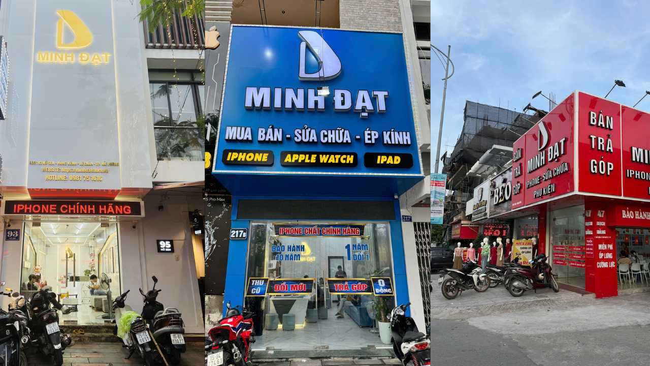 Hệ thống 3 cơ sở tại Minh Đạt Store