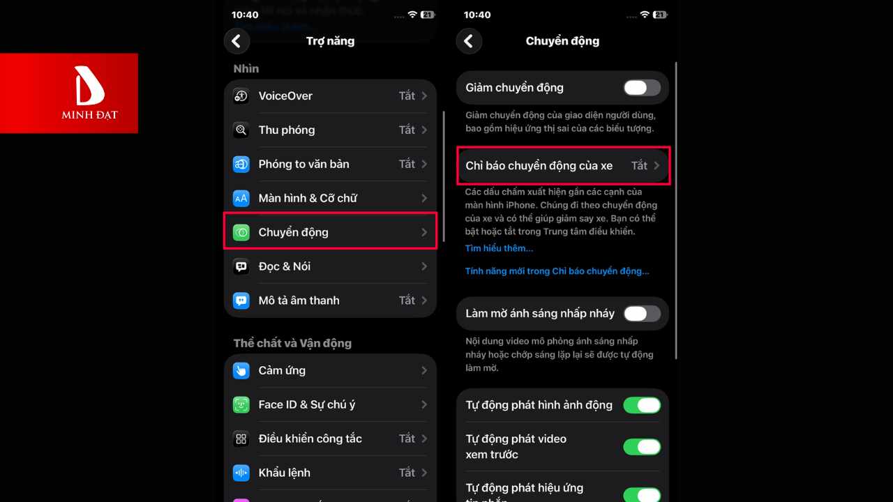 Hướng Dẫn Bật Chế Độ Giảm Say Tàu Xe Trên iPhone