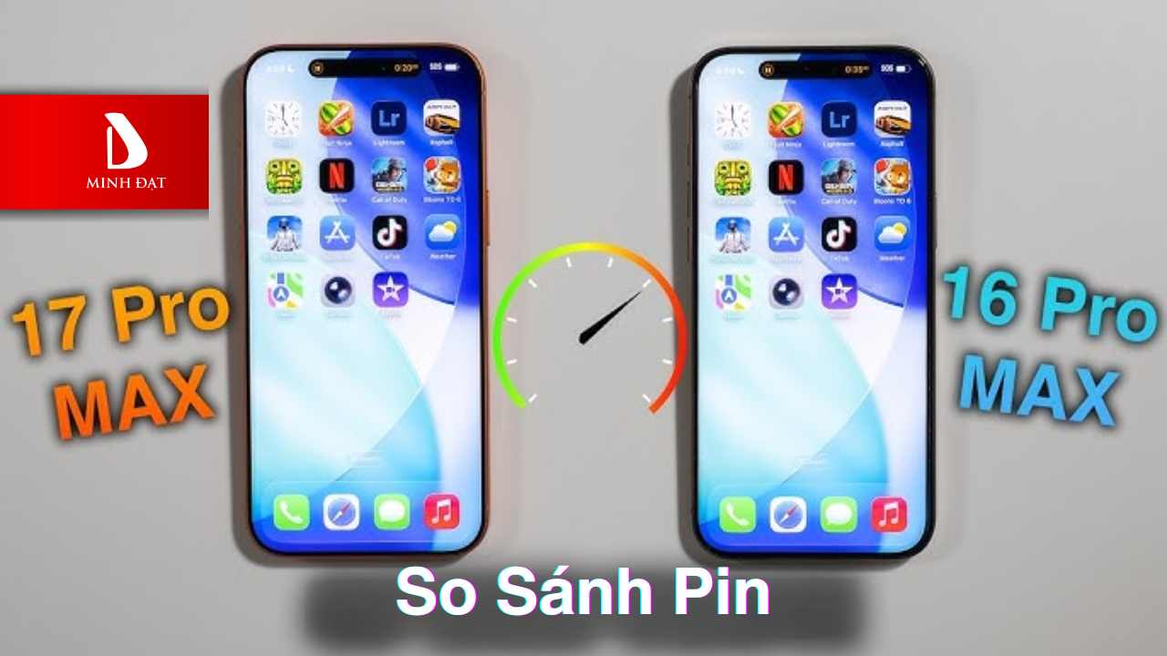 So sánh pin iPhone 17 Pro max với pin iPhone 16 pro max