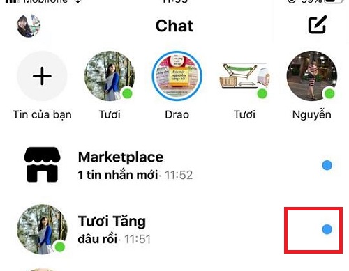 Đánh dấu tin nhắn Messenger