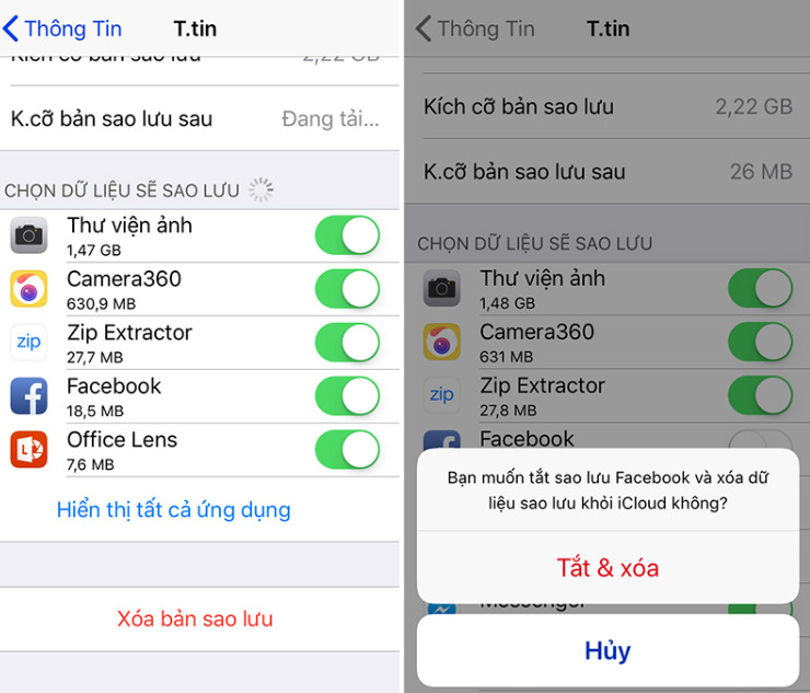 iCloud bị đầy