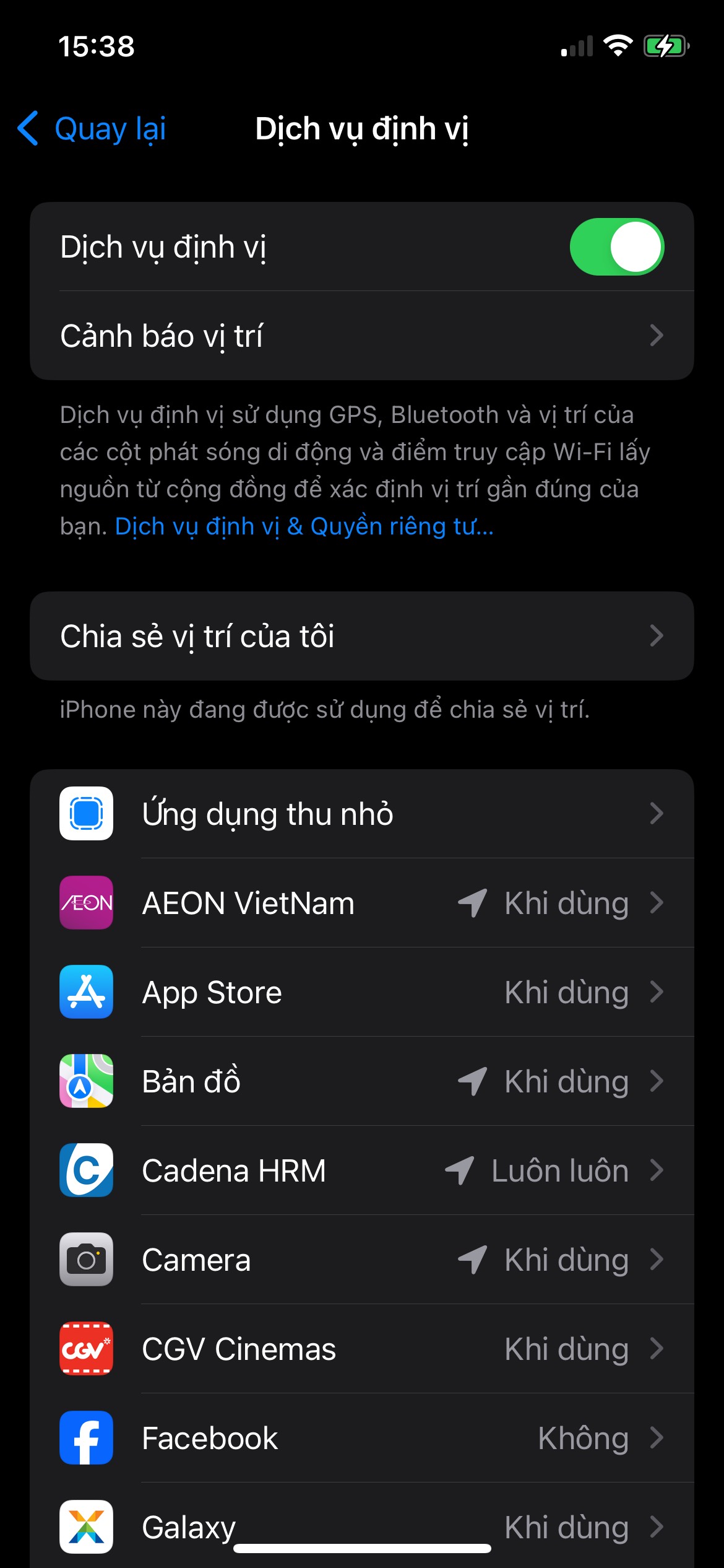 Cách bật định vị trên iPhone